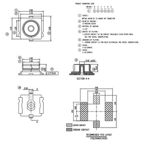 Precision Board Mount Connectors RF Coaxial Cable Connector for PCB