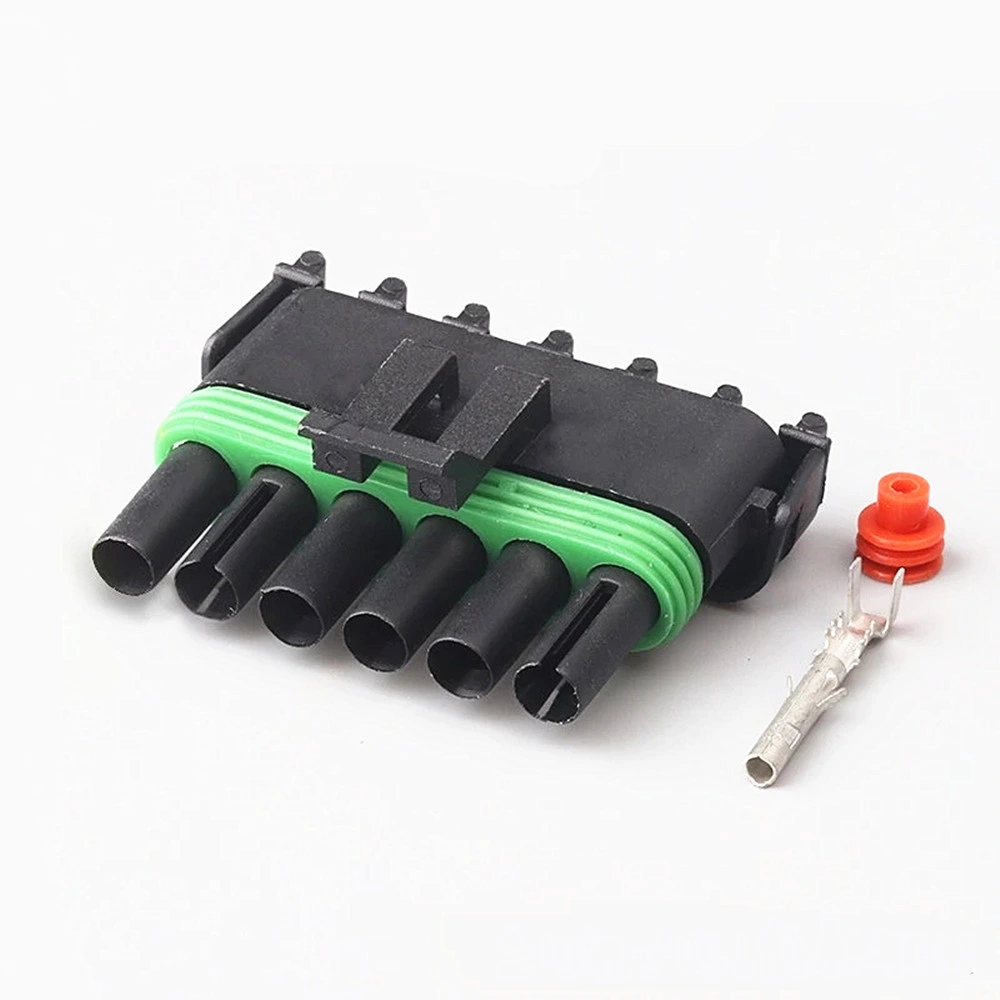 5 Sets Delphi Weather Pack 6 Pin Way Male Female Automotive Electrical Connectors 12015799 12010975