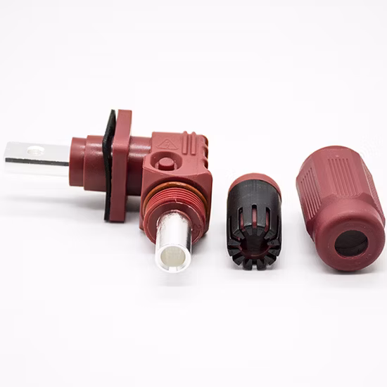 Разъем кабеля питания постоянного тока для электромобиля, 1 контакт, прямоугольный, 120A, 6 мм, красный пластик Surlok Plus, разъем для батареи высокого напряжения